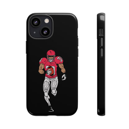Football Player Tough Phone Case – Protective Black Sports iPhone Case