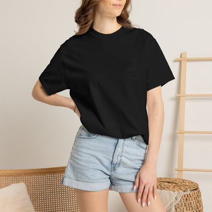 Unisex Garment-Dyed T-Shirt with Heart Design | Casual Trendy Wear for All Occasions