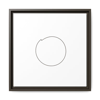 Minimal Circle Line Matte Canvas Framed | Modern Abstract Wall Art