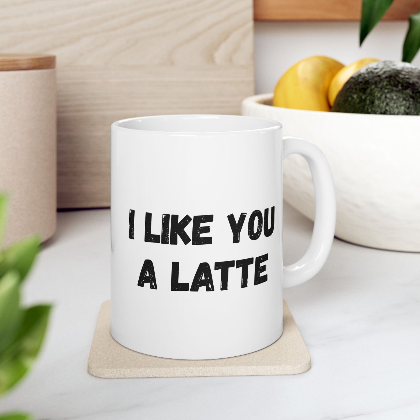Cute Coffee Mug - I Like You A Latte - Funny Gift for Coffee Lovers, Birthday, Friend Gift, Valentine's Day - TRV