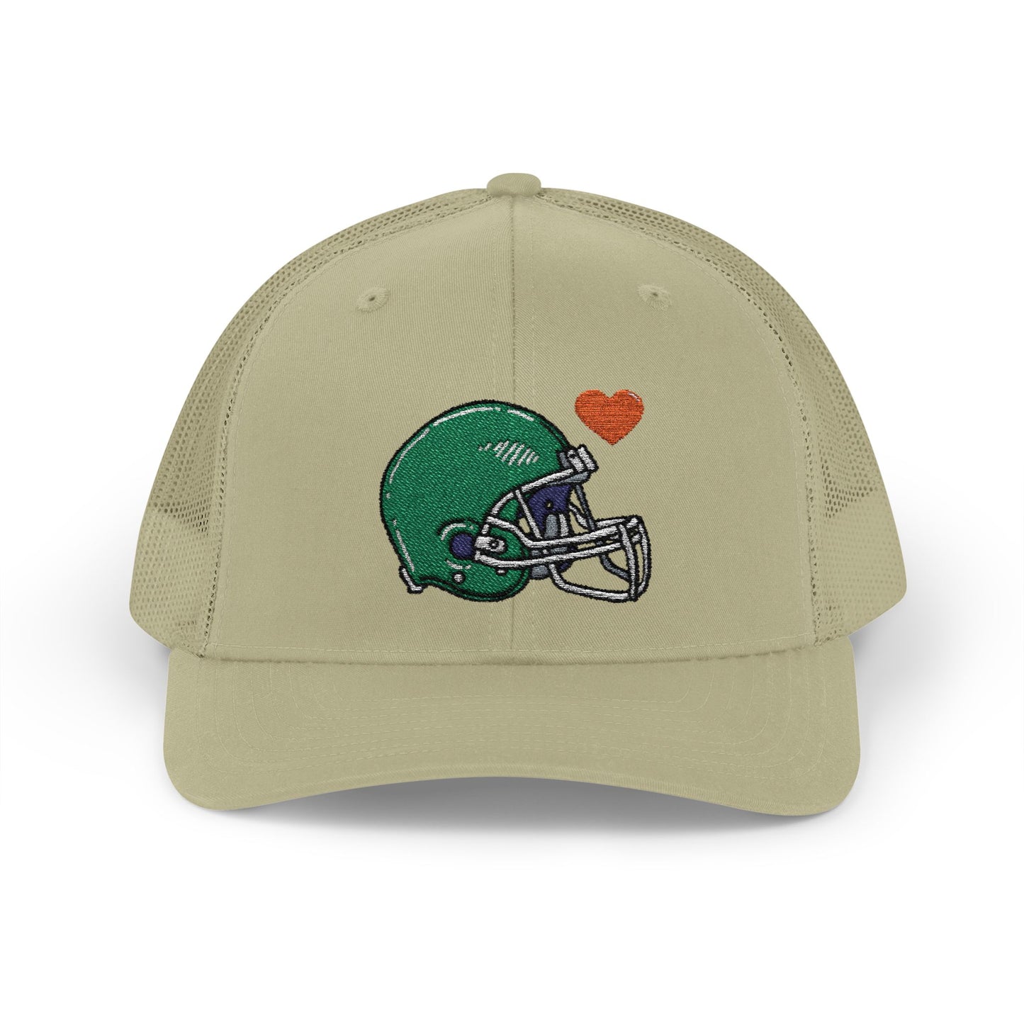 Snapback Trucker Cap with Football Heart Design - Perfect for Sports Fans, Gifts for Gamers, Casual Outings, Tailgating, and Team Spirit - TRV