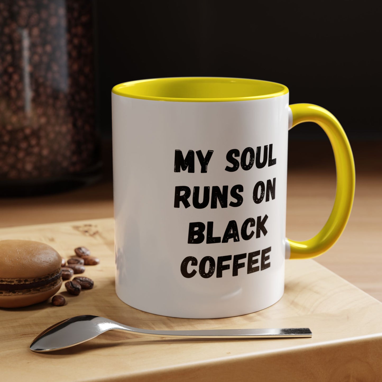 Funny Coffee Mug - My Soul Runs on Black Coffee | Perfect Gift for Coffee Lovers, Office Mugs, Tea, Barista, Halloween
