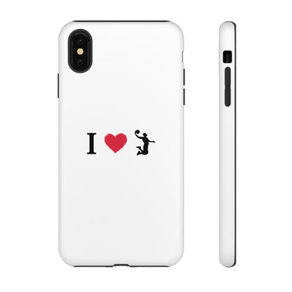I Love Basketball Phone Case, Sporty Cell Cover, Basketball Gift for Players, Tough Cases, Love for Sports Accessories - TRV