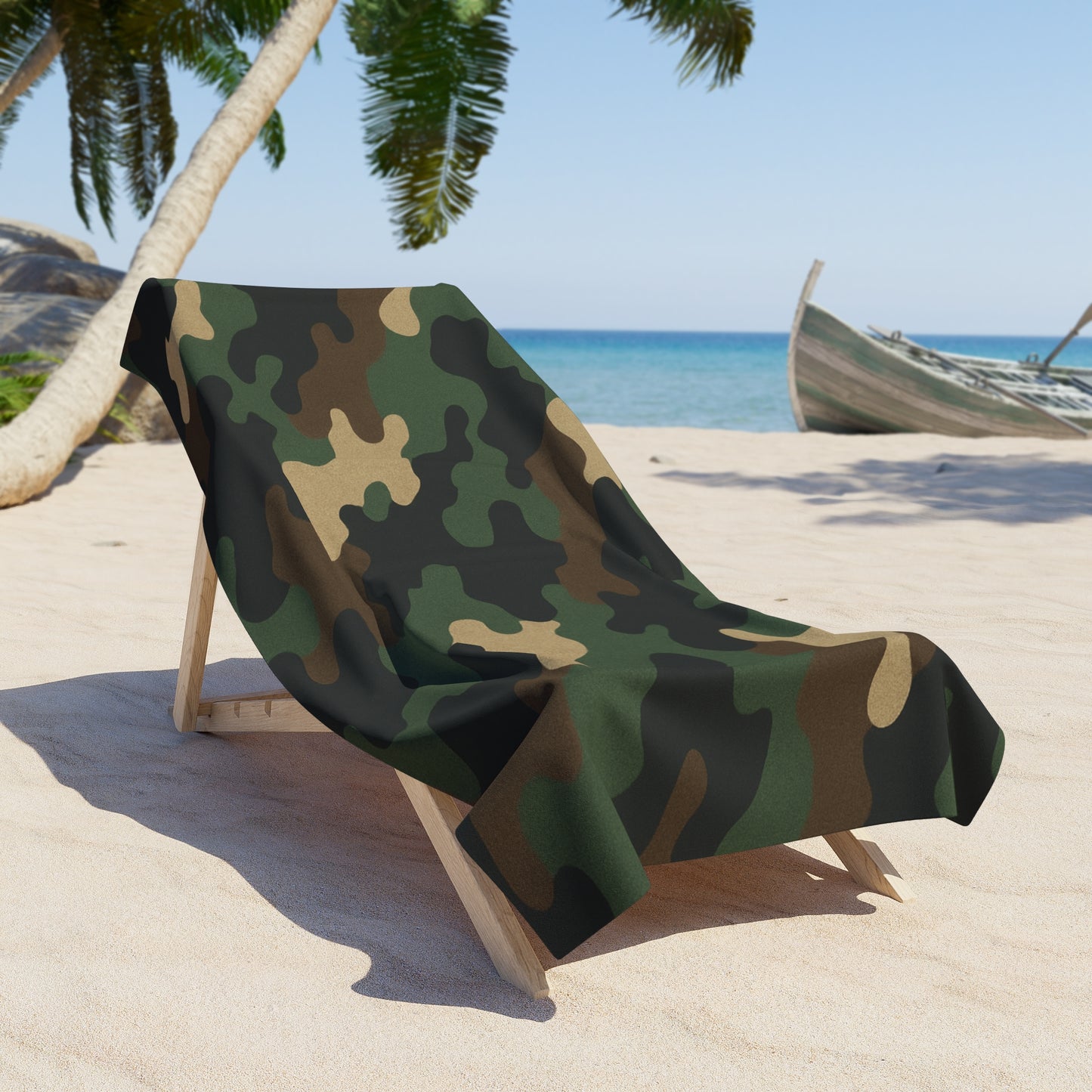 Camouflage Beach Towel, Summer Essentials, Poolside Accessory, Military Theme Towel, Outdoor Fun, Gift for Beach Lovers