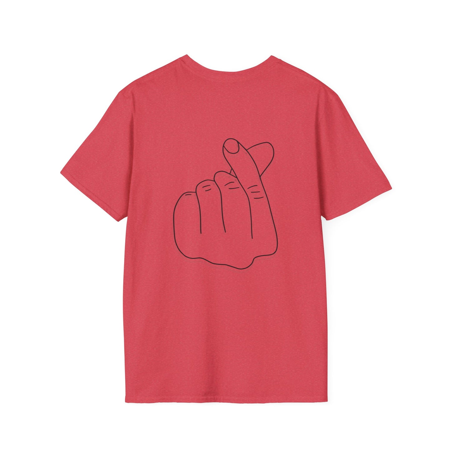 Trendy Unisex Softstyle T-Shirt with Love Hand Gesture Design