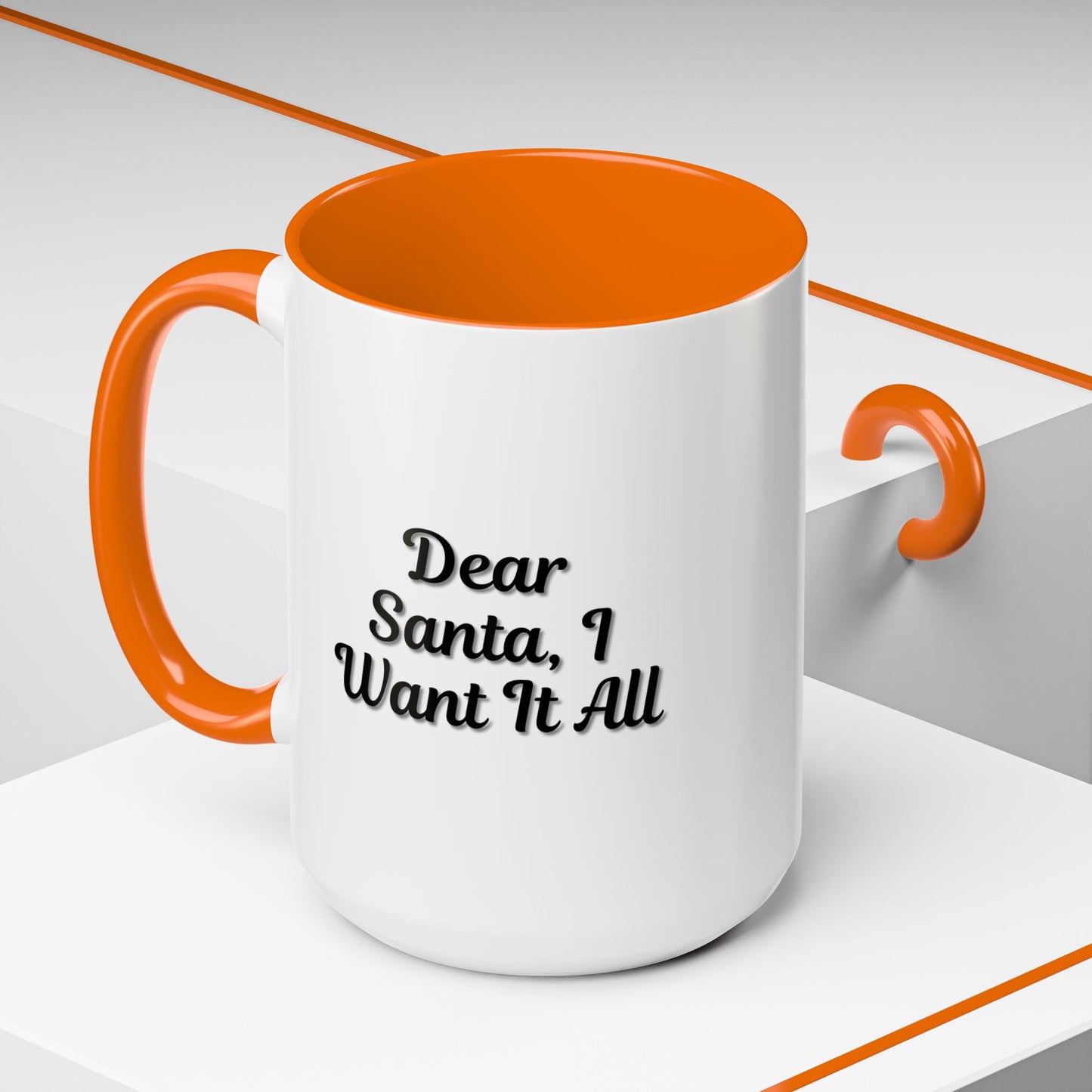 Dear Santa Accent Coffee Mug - Fun Holiday Mug for Christmas Enthusiasts