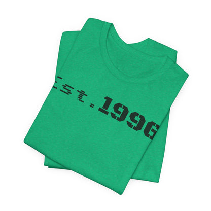 Established 1996 Unisex T-Shirt, Vintage Year Tee, Birth Year Gift, Casual Fashion, Personalized Graphic Tee - TRV