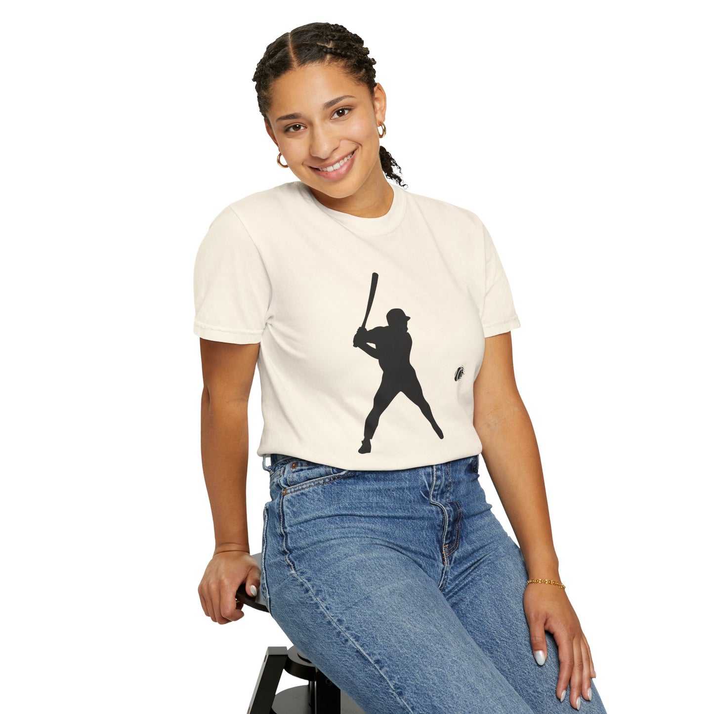 Unisex Baseball Silhouette Tee, Casual Wear, Sports Fan Apparel, Gift for Athletes, Summer Outing Outfit, Soft Cotton Shirt