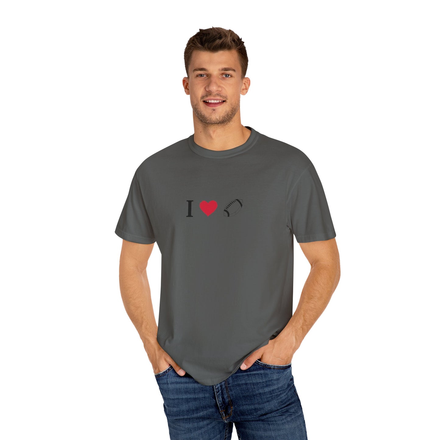 I Love Football T-Shirt - Unisex Cotton Tee, Fun Gift for Friends, Casual Style, Birthday Present, Summer Apparel - TRV