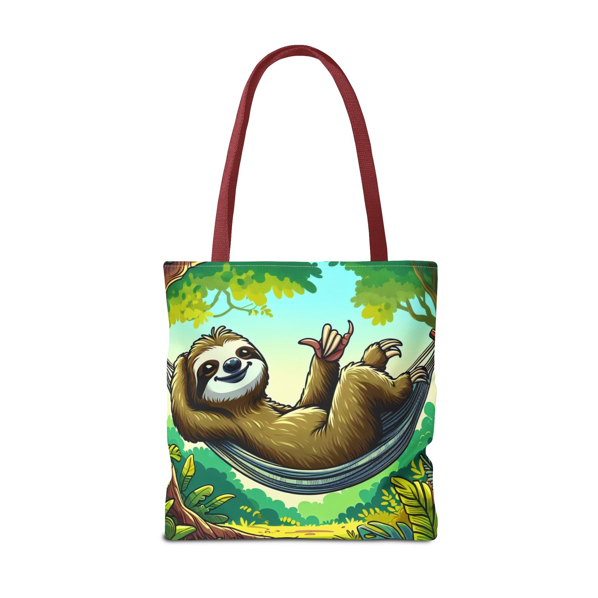 Relaxed Sloth Tote Bag, Cute Eco-Friendly Bag, Gift for Animal Lovers, Beach Bag, Reusable Shopping Tote - TRV