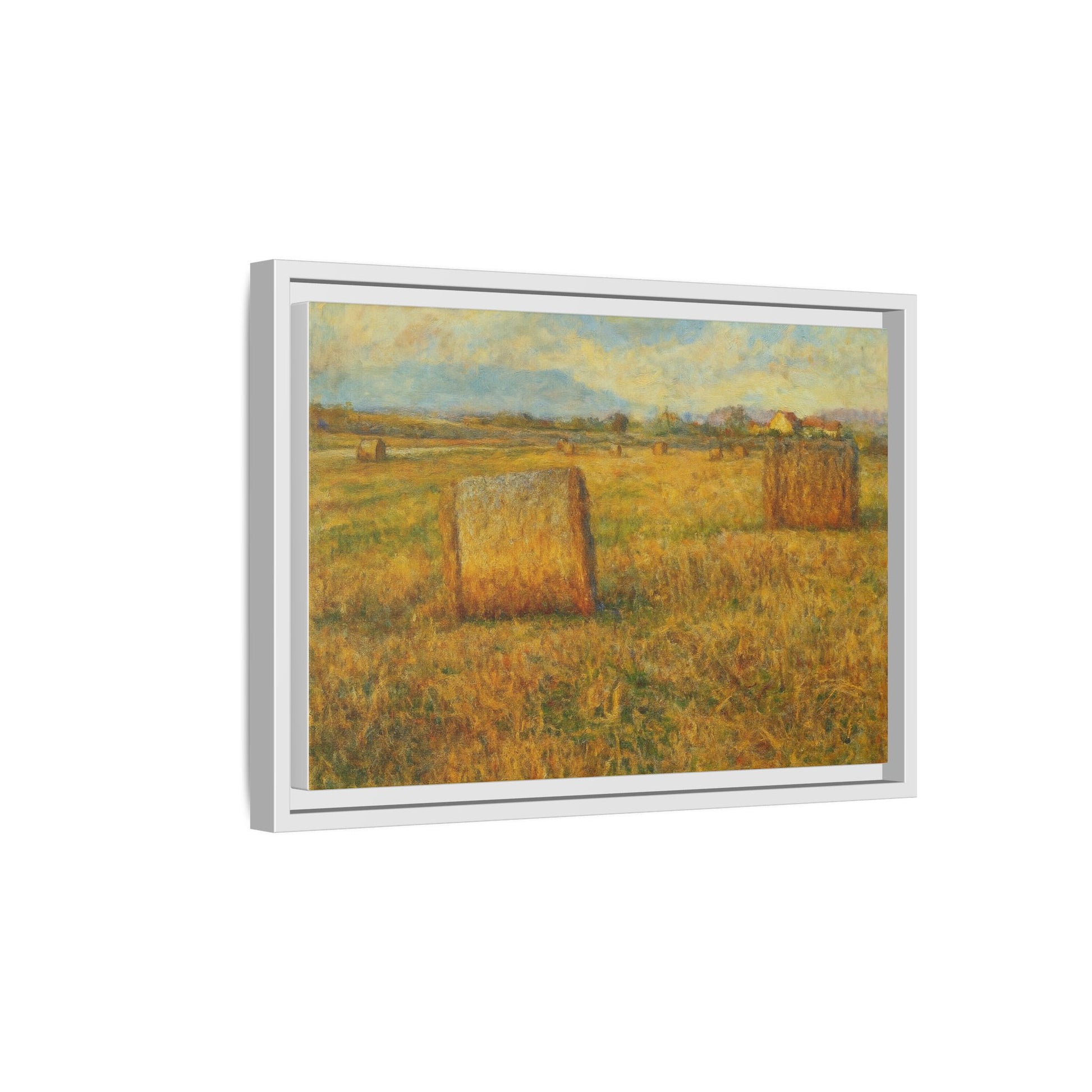 Framed Matte Canvas Wall Art - Rustic Farm Landscape, Country Decor, Home Gallery, Gift for Nature Lovers, Housewarming Decor - TRV