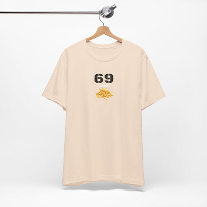 Funny 69 And French Fries Graphic Tee, Casual Humor Shirt, Cute Gift, Stylish Graphic Top, Unisex Quirky T-Shirt, Everyday Wear