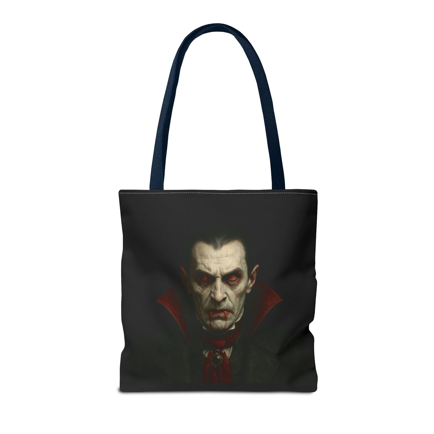 Vampire Haunted Tote Bag, Spooky Shopping Bag, Halloween Accessory, Gothic Style Handbag, Perfect for Halloween Parties, Unisex Tote - TRV
