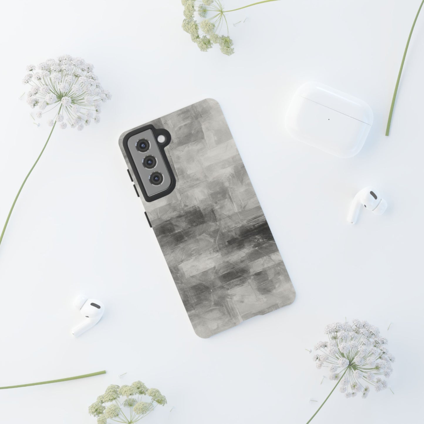 Stylish Phone Case for Tough Protection, Marble Grey Design, Customizable Gift for Her, Unisex Mobile Accessory, Birthday Present, [...] - TRV