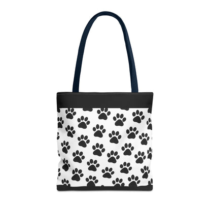 Paw Print Tote Bag, Dog Lover Gift, Shopping Tote, Eco-Friendly Bag, Pet Accessory, Animal Print Carryall - TRV