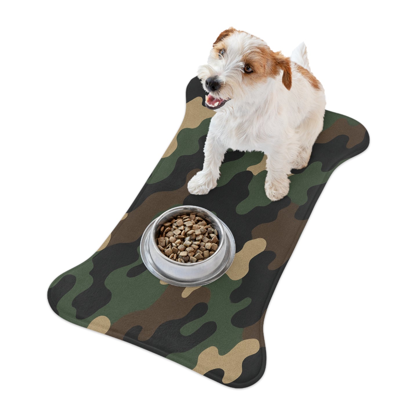Camo Pet Feeding Mat — Waterproof Non‑Slip Placemat for Dogs & Cats