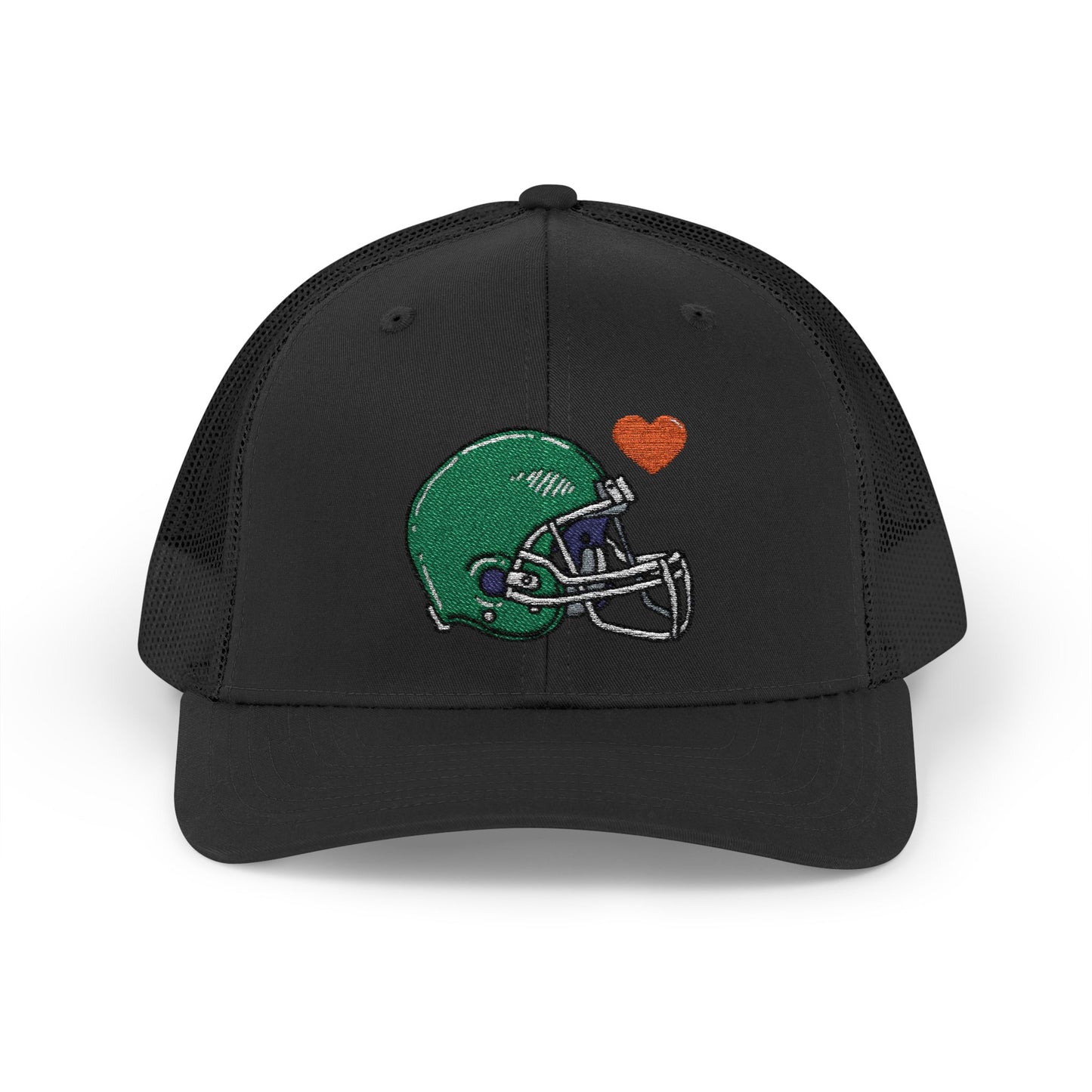 Snapback Trucker Cap with Football Heart Design - Perfect for Sports Fans, Gifts for Gamers, Casual Outings, Tailgating, and Team Spirit - TRV