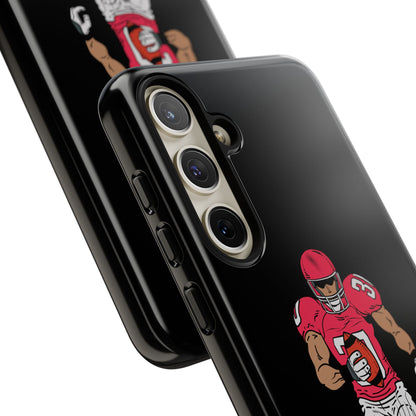 Football Player Tough Phone Case – Protective Black Sports iPhone Case