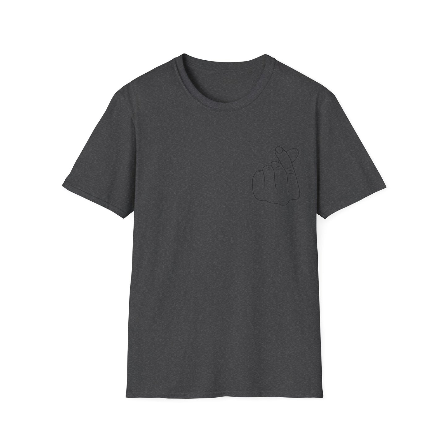 Trendy Unisex Softstyle T-Shirt with Love Hand Gesture Design