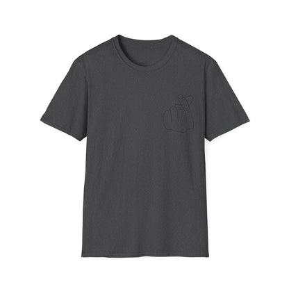 Trendy Unisex Softstyle T-Shirt with Love Hand Gesture Design