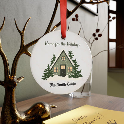 Home for the Holidays cabin ornament | Acrylic Ornament - TRV