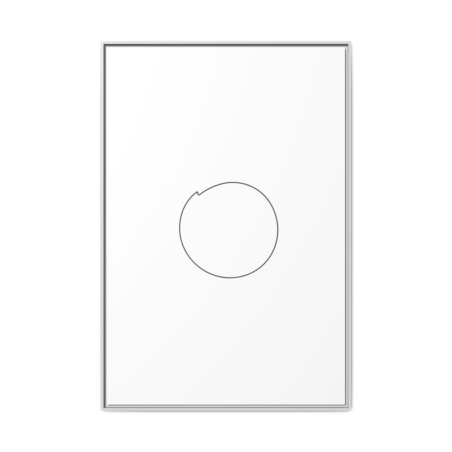 Minimal Circle Line Matte Canvas Framed | Modern Abstract Wall Art