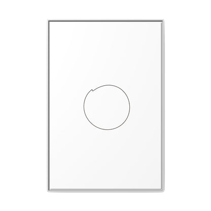 Minimal Circle Line Matte Canvas Framed | Modern Abstract Wall Art