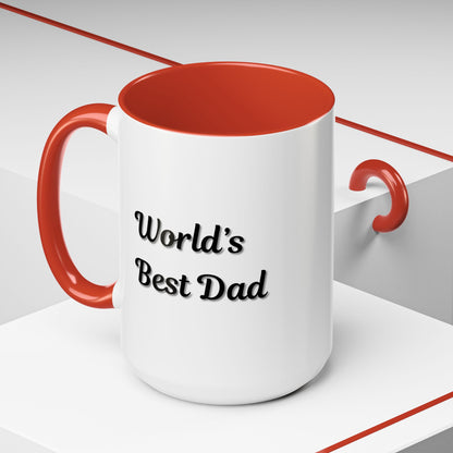 Father's Day Accent Mug, Best Dad Coffee Cup, Father's Day Gift, Novelty Mug, Ceramic Mug, Father's Day Present