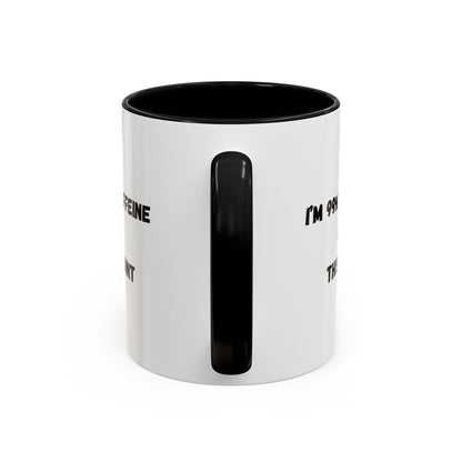 I'm 99% Caffeine Coffee Mug - Funny Gift for Coffee Lovers, Black Accent Mug, Office Humor, Caffeine Addict, Birthday Gift