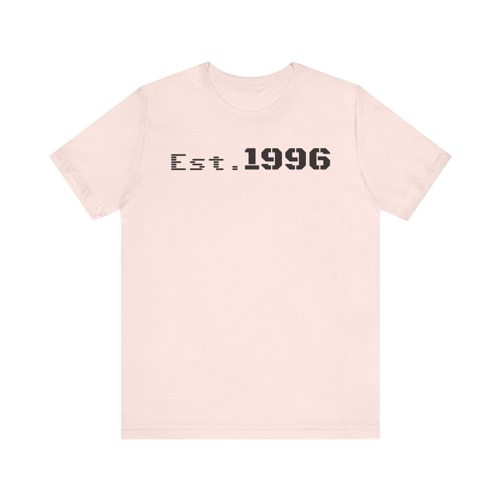 Unisex Jersey Tee - 'Est. 1996' Graphic Shirt, Birthday Gift, Casual Wear, Vintage Style, Retro Fashion, Gift for Him/Her - TRV