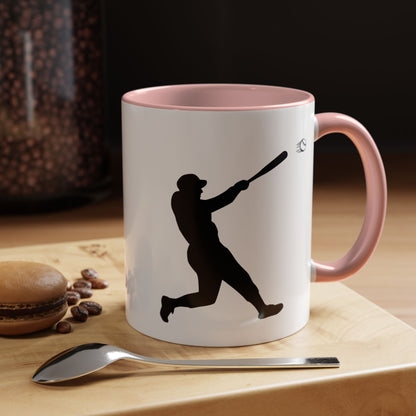 Baseball Player Accent Coffee Mug, Sports Gift, Baseball Lover Mug, Unique Coffee Cup, Personalized Sports Mug - TRV