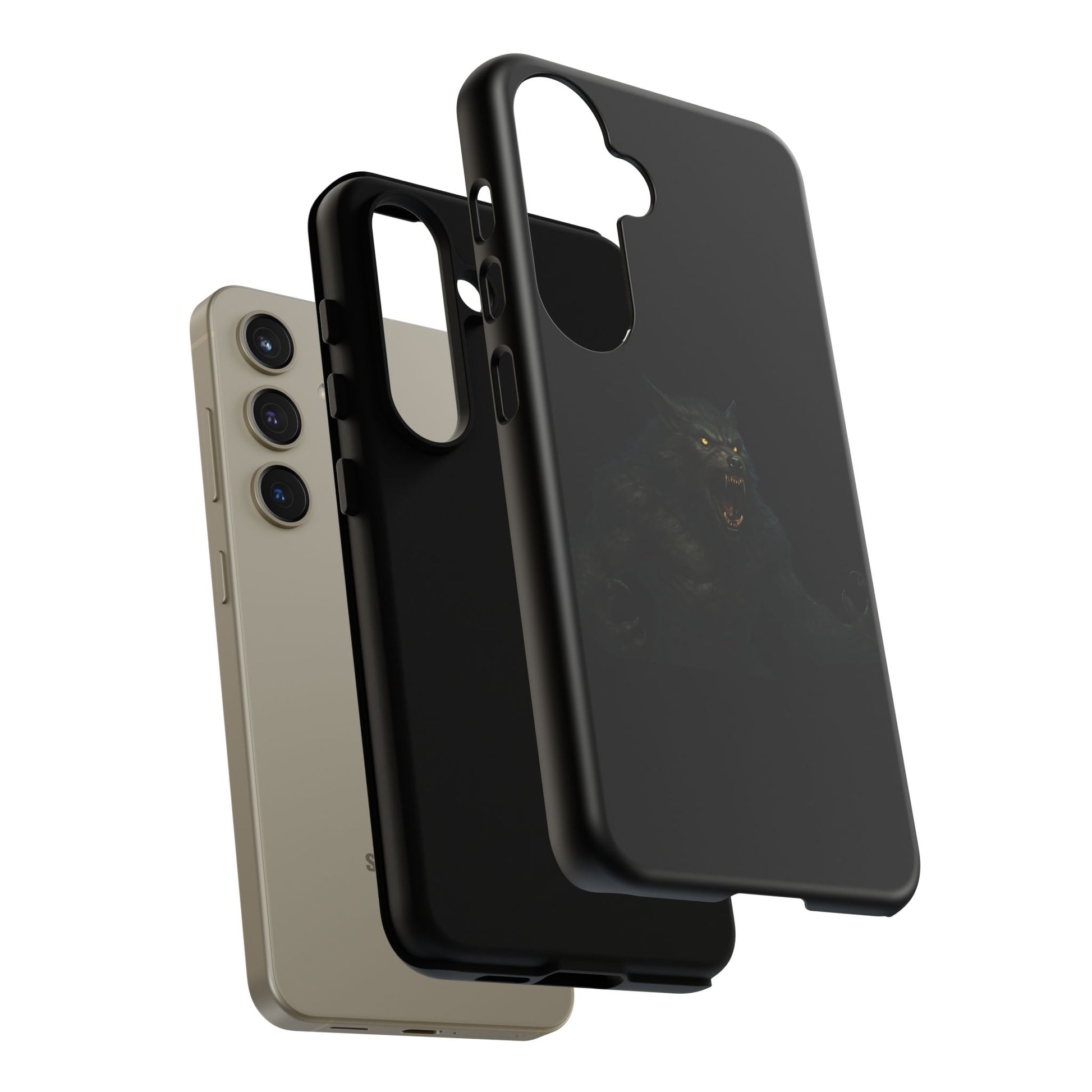 Werewolf Phone Case, Tough Cases, Black Panther Design, Gift for Animal Lovers, Phone Accessories, Fierce Phone Protection - TRV