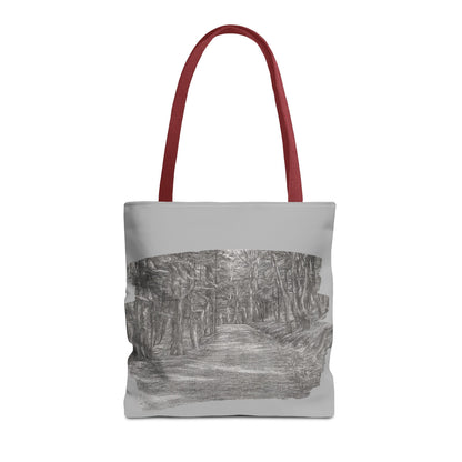 Scenic Path Tote Bag, Reversible Tote, Eco-Friendly Shopper, Outdoor Adventure Bag, Gift for Nature Lovers, Stylish Carryall - TRV