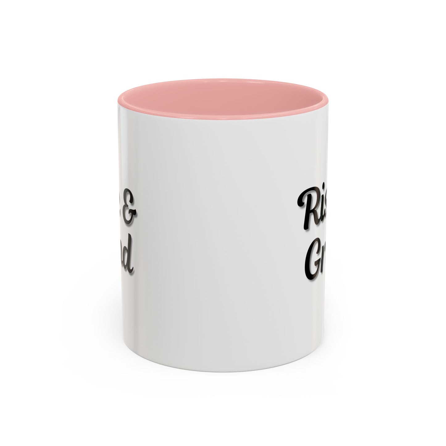 Rise & Grind Coffee Mug – Motivational Black Accent Mug for Daily Inspiration - TRV