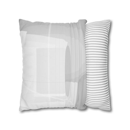 Abstract Geometric Grid Spun Polyester Pillowcase