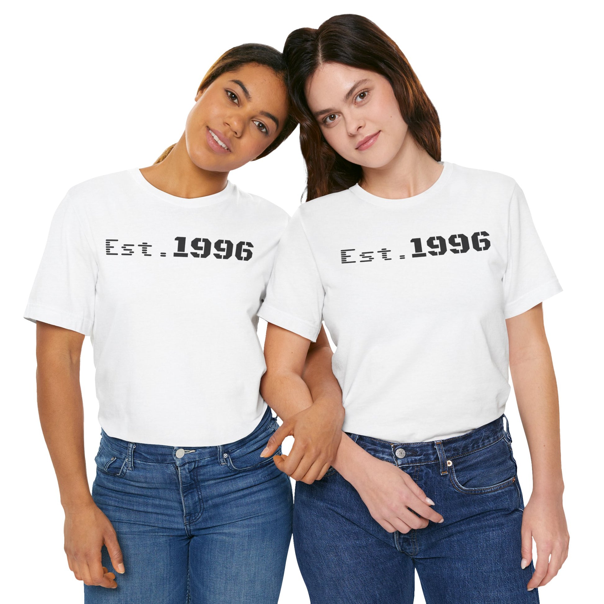 Unisex Jersey Tee - 'Est. 1996' Graphic Shirt, Birthday Gift, Casual Wear, Vintage Style, Retro Fashion, Gift for Him/Her - TRV