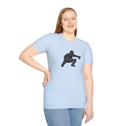 Baseball Catcher Unisex Softstyle T-Shirt, Sports Apparel, Gift for Athletes, Workout Gear, Casual Wear, Special Occasions