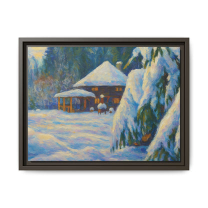 Canvas Art, Winter Scene Home Decor, Seasonal Gift for Art Lovers, Holidays Wall Art, Framed Painting, Matte Print - TRV