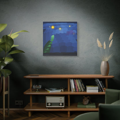 Starry Night Vortex Matte Canvas Stretched 1.25" | Impasto Brushstroke Reproduction