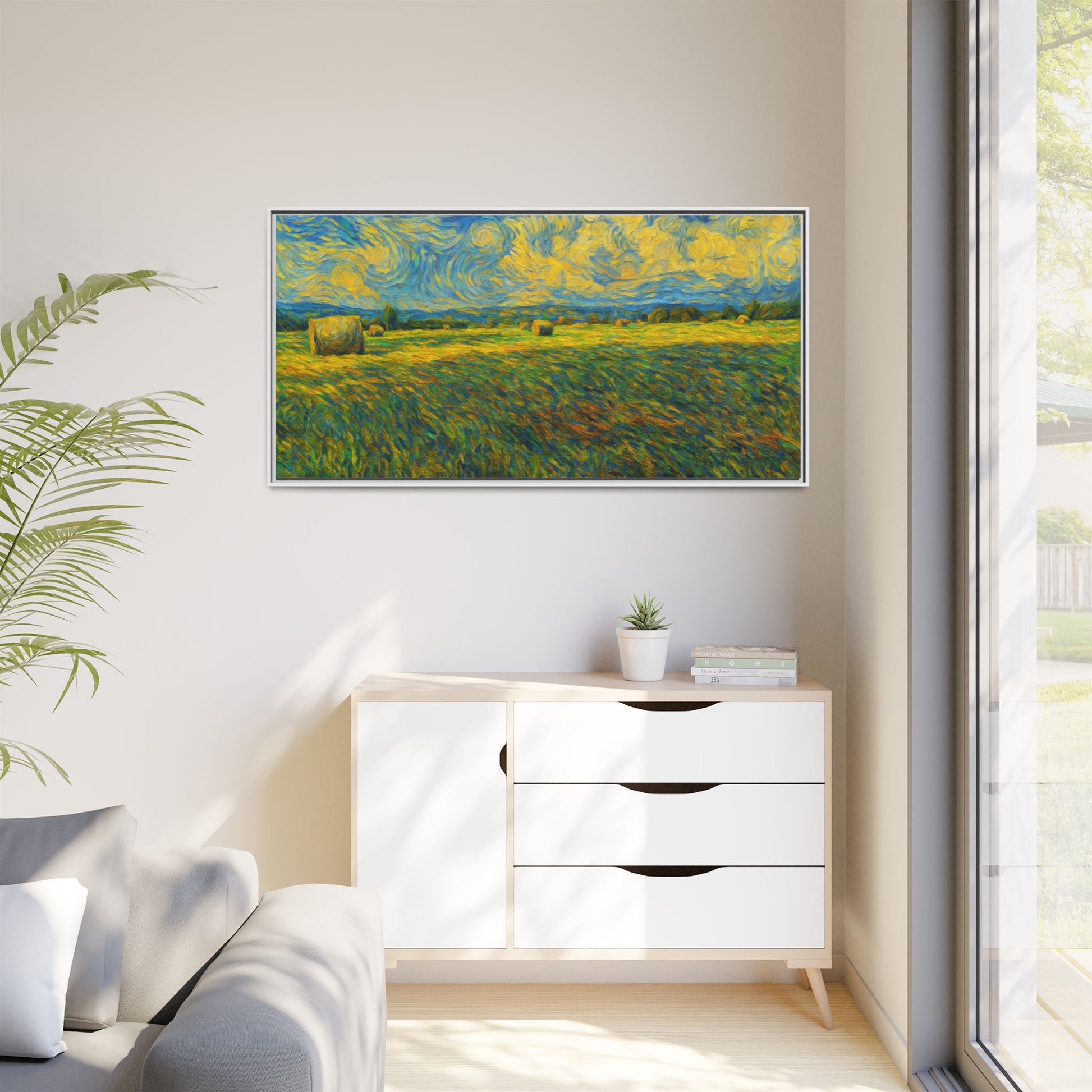 Landscape Matte Canvas, Framed (Multi-color) - TRV