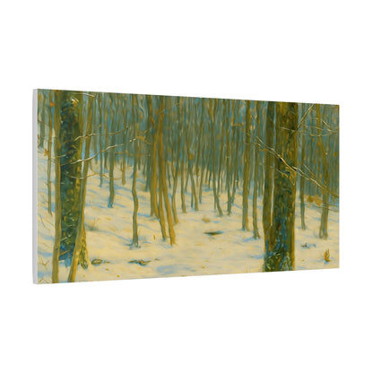 Winter Forest Matte Canvas Art Print, Nature Decor, Stretched Wall Art, Home Decor, Rustic Cabin Decoration, Gift for Nature Lovers - TRV
