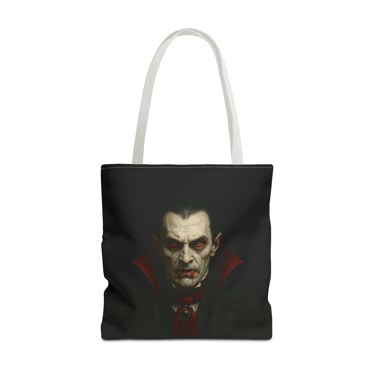 Vampire Haunted Tote Bag, Spooky Shopping Bag, Halloween Accessory, Gothic Style Handbag, Perfect for Halloween Parties, Unisex Tote - TRV