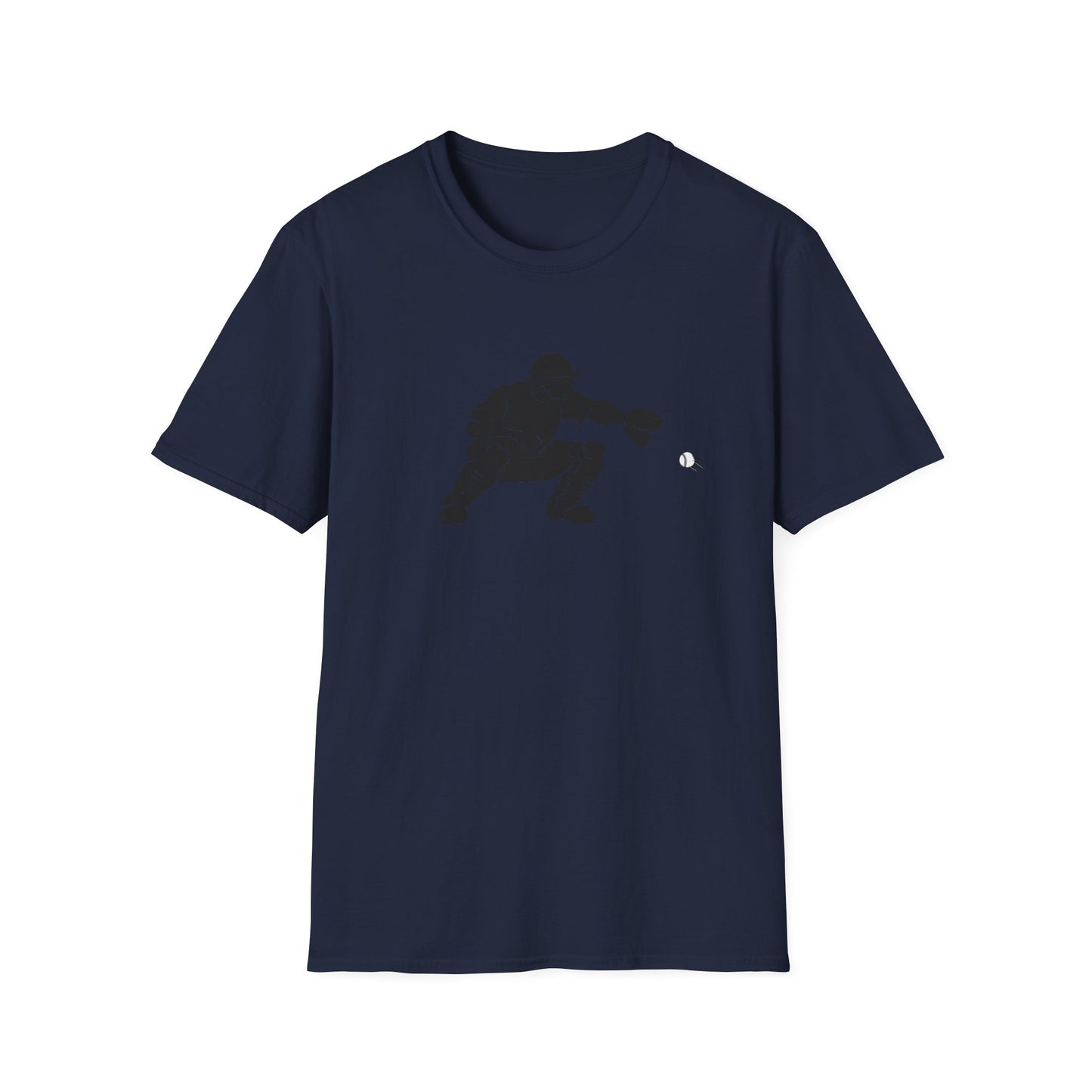 Baseball Catcher Unisex Softstyle T-Shirt, Sports Apparel, Gift for Athletes, Workout Gear, Casual Wear, Special Occasions