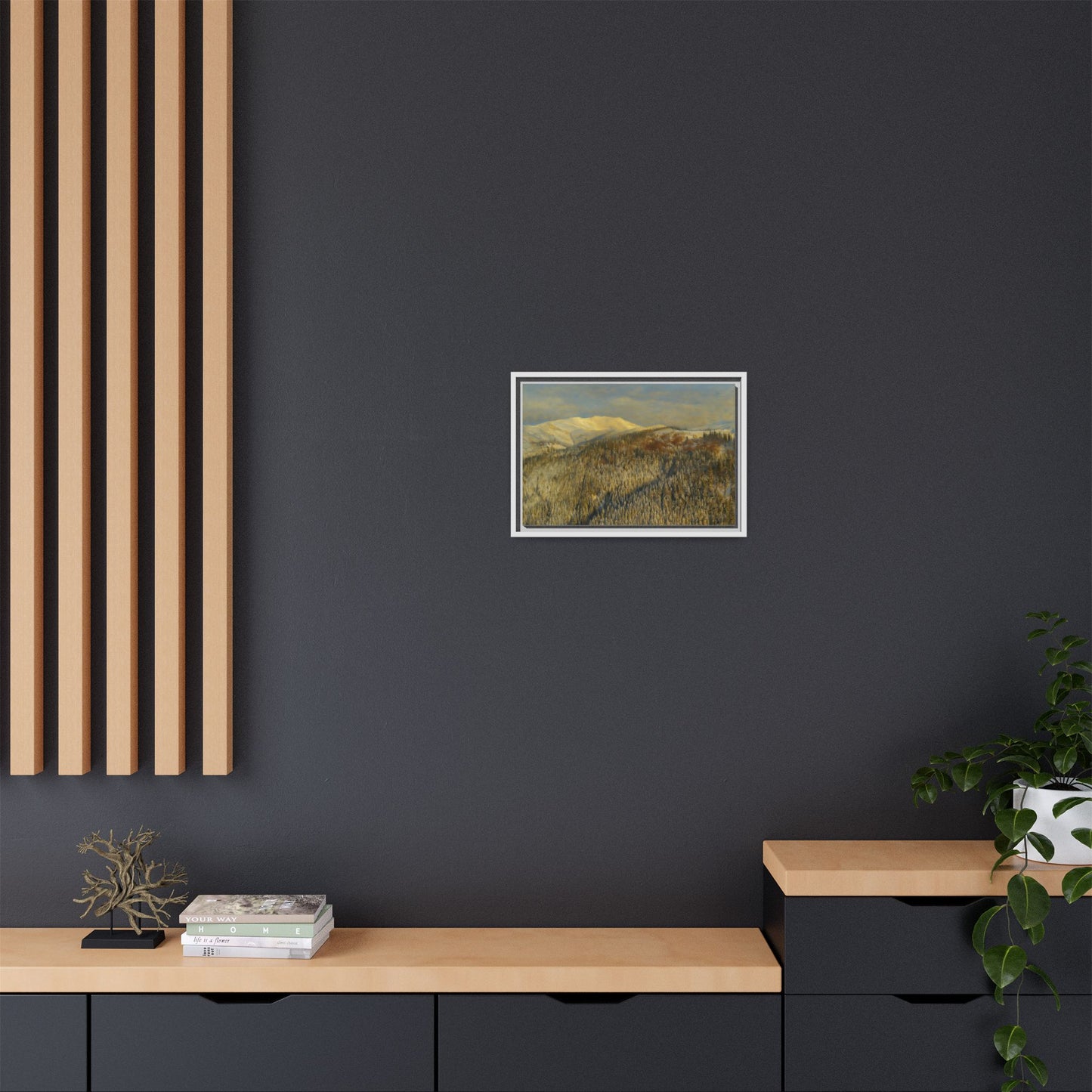 Framed Mountain Canvas Art, Perfect for Home Decor, Nature Wall Art, Gift for Nature Lovers, Cozy Atmosphere - TRV
