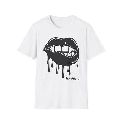 Edgy Graphic Unisex T-Shirt - Dripping Mouth Design, Cool Tee, Trendy Shirt, Hipster Top, Streetwear, Alternative Fashion, Holiday Gift