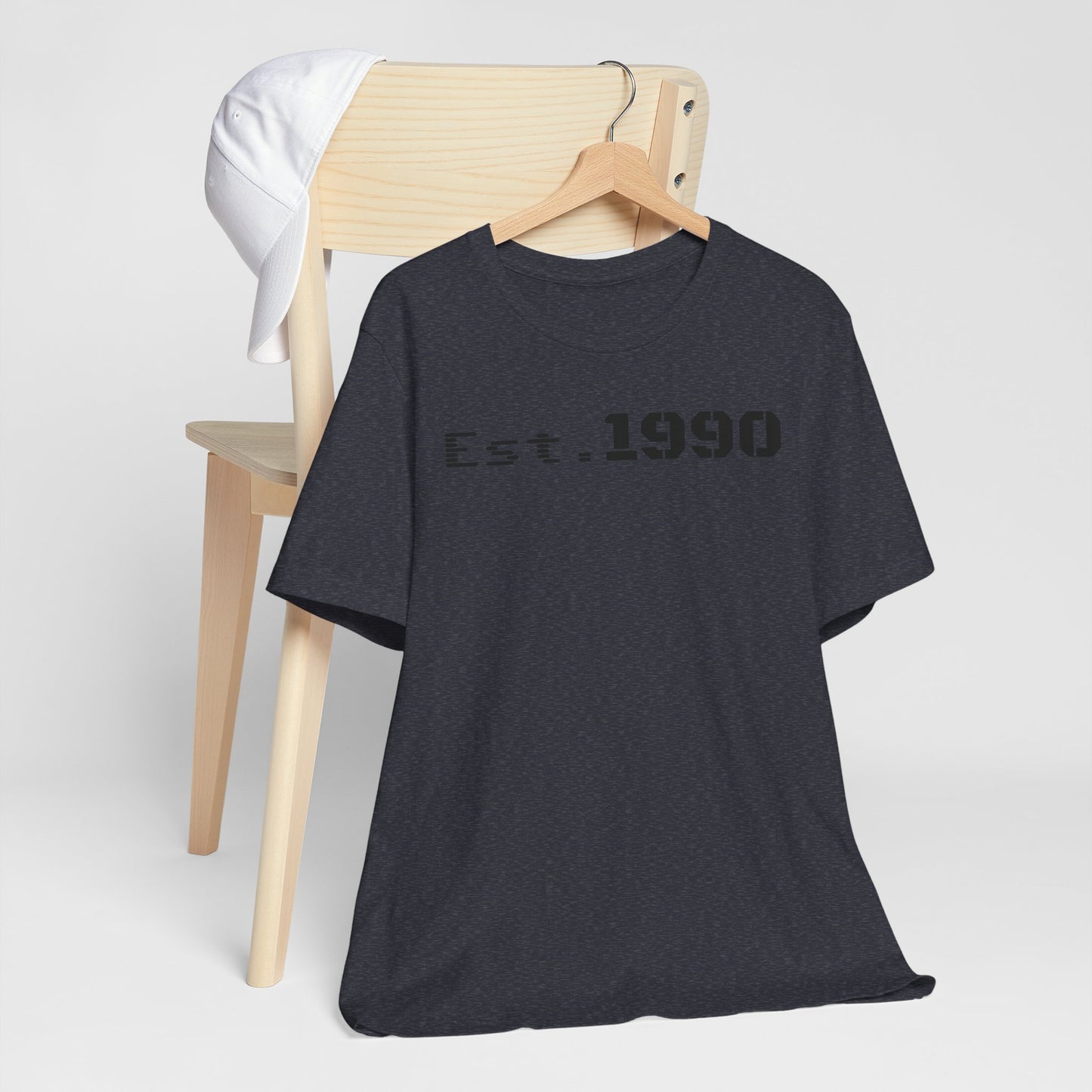 Unisex Est. 1990 Nostalgic Jersey Tee - Perfect Gift, Vintage Style, Retro Fashion, Birthday Celebration, Casual Wear - TRV