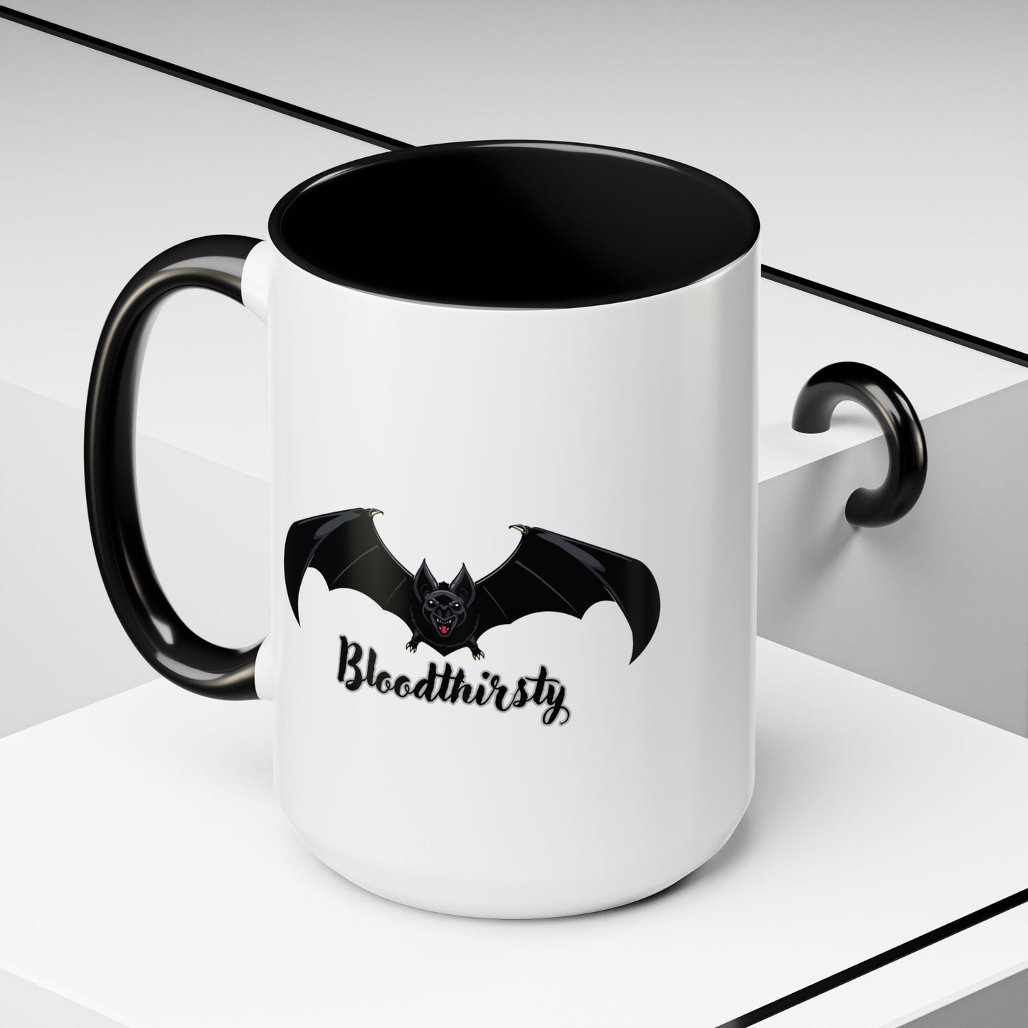 Bloodthirsty Bat Coffee Mug - Unique Halloween and Gothic Accents