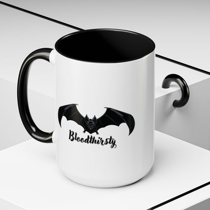 Bloodthirsty Bat Coffee Mug - Unique Halloween and Gothic Accents