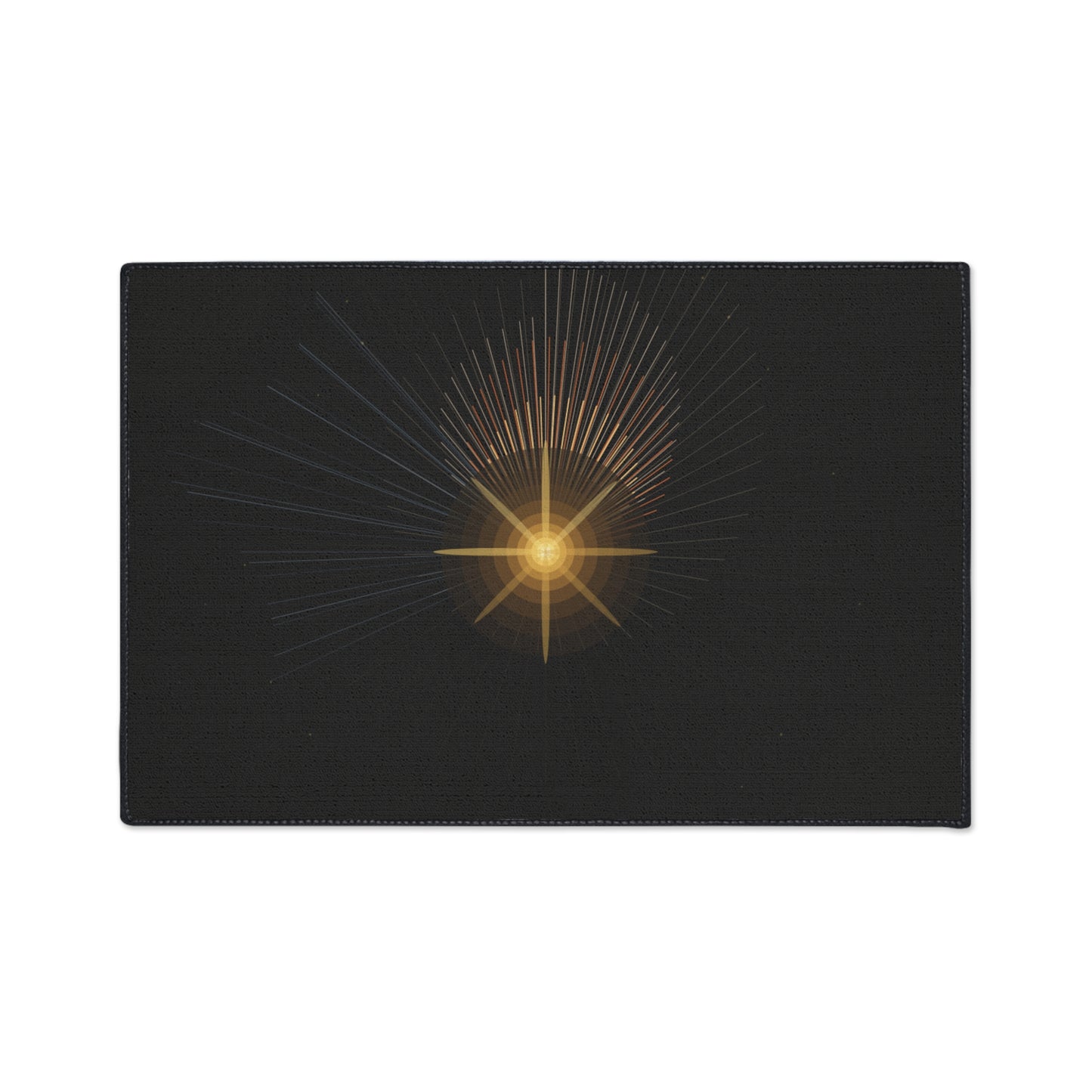 Radiant Star Burst Floor Mat | Black Entrance Rug - TRV