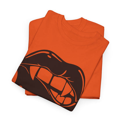 Edgy Graphic Tee - Dripping Lips Design - Unisex Heavy Cotton Tee